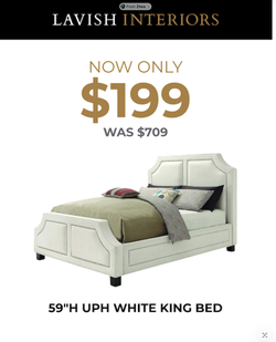 59" Headboard Cream