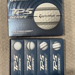 TAYLORMADE TP5 GOLF BALLS 360° Stripe White 1 dozen 12 Balls NEW IN BOX
