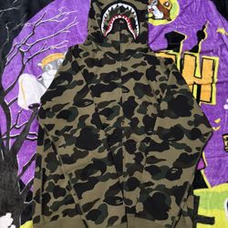 Bape 1st  Camo Shark Hoodie 