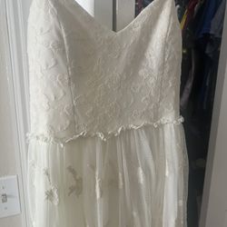 Ivory White Flare Dress