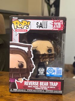 Funko Pop SAW Reverse Bear Trap #2128 Hot Topic Scare Fair Exclusive