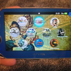 Ps Vita Blue 1000 series Mod-ded Oled Playstation Ps1 Psp