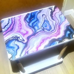 Custom MCM "Galaxy Agate" Tiered End Table