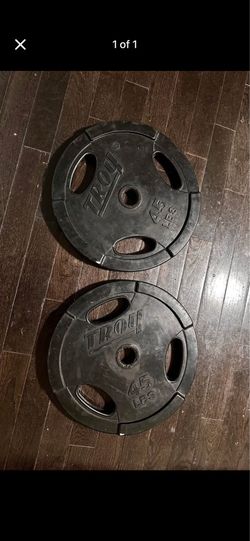 Gym Equipment  - 2x 45lbs (90lbs) Olympic weight plates