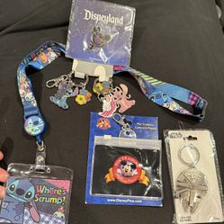 Stitch And Scrump Lanyard Id Card Holder Star Wars KeyChain Mickey Mouse Lanyard