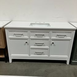 Clearance!!! On 55" Bathroom Vanity Stone Countertop (Open Box)