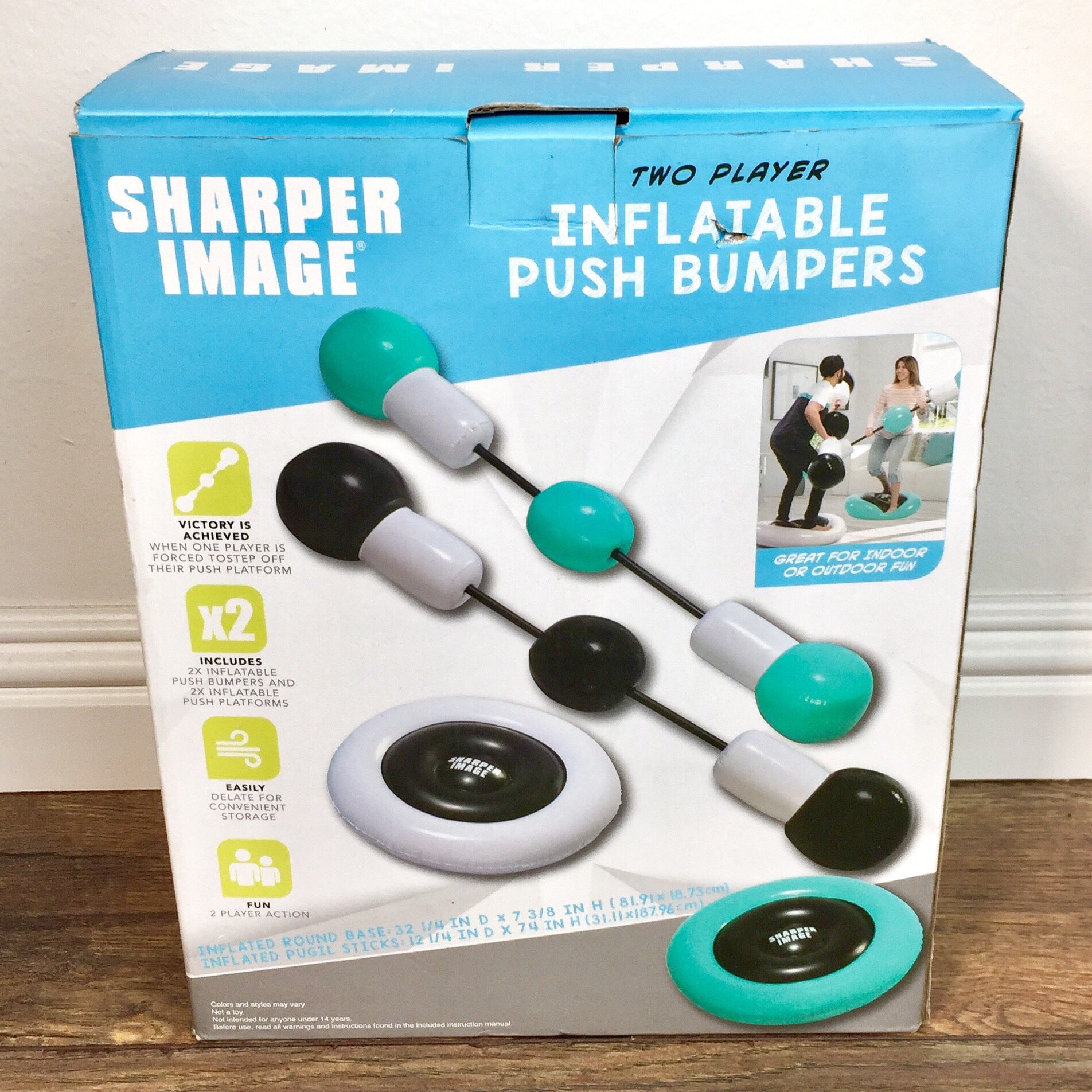 Sharper Image Inflatable Push Bumpers Party Game New