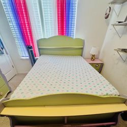 Girls Bedroom Set – Bed Frame, Dresser w/ Mirror & Nightstand