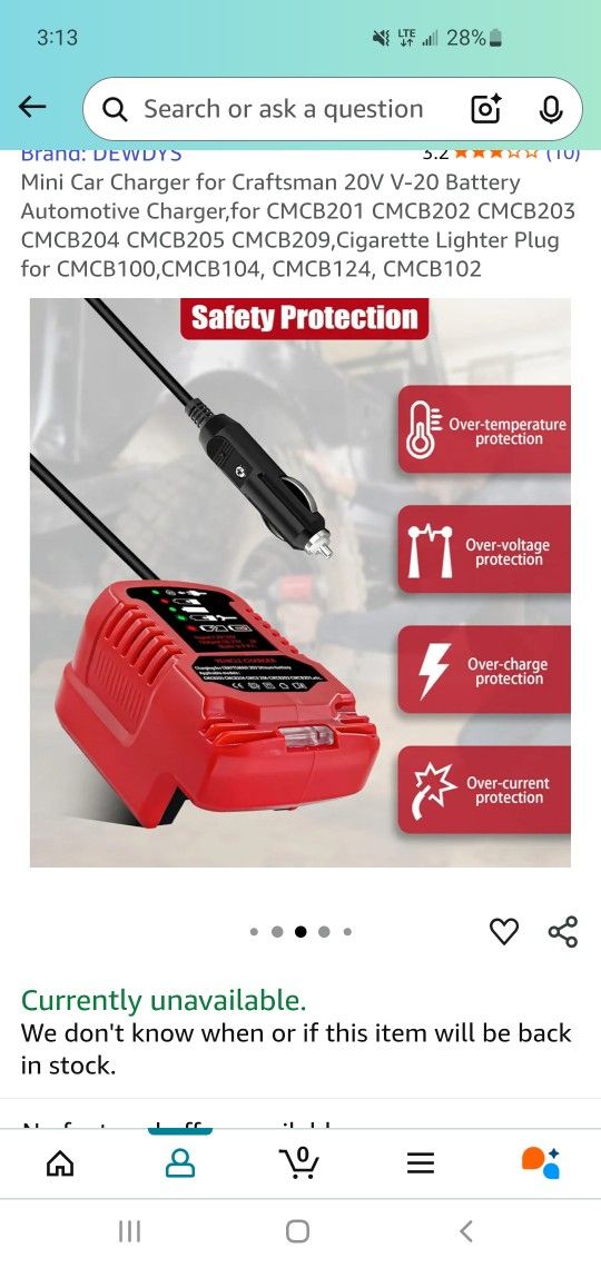 Cigarette Lighter 20v Battery Charger 