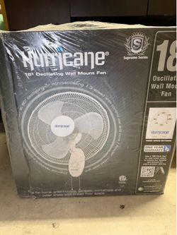 Brand New Hurricane 18” Oscillating Wall Mount Fan
