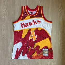Size Large - Mitchell And Ness Authentic Swingman Jersey Vintage Nba Basketball Atlanta Hawks Spud Webb Sports New Era