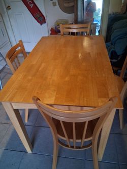 WOODEN DINING TABLE WITH 4 CHAIRS!!!