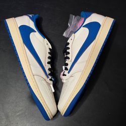 Jordan 1 Retro Low OG SP Fragment x Travis Scott Sail Military Blue