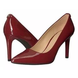 Michael Kors Brandy (Burgundy Wine) Dorothy Flex Pumps 3 inch Pointed Toe Stiletto Heels 5W