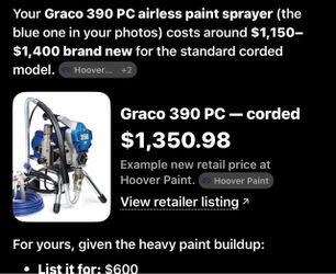 Graco 390 PC Airless Paint Sprayer