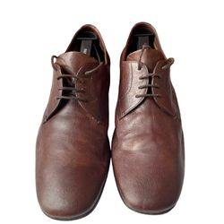 Prada brown leather lace up shoes size :6 