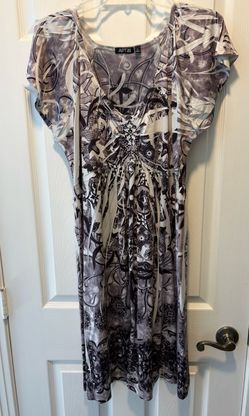 Apt. 9 XL Patterned Embellished Cool Summer Dress women’s Size XL