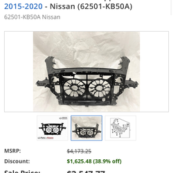 2012 GTR Radiator support/fans