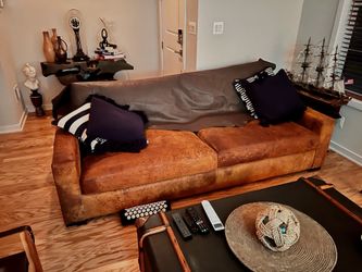 Restoration hardware distressed sofa rare!