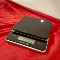 Taylor Black Digital Kitchen Scale with LCD Display