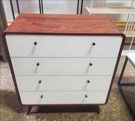 New Mid Century Modern 4 Drawer Chest Dresser(New In A Box)