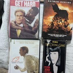 4 Movies For Sale: GET HARD, BATMAN RETURNS, 12 YEARS A SLAVE, CRYING GAME 