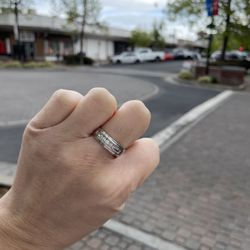 10K Gold Natural Diamonds Mens Ring Band 