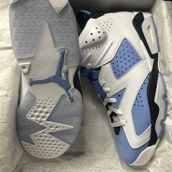 Jordan 6 UNC White Size 10.5 New