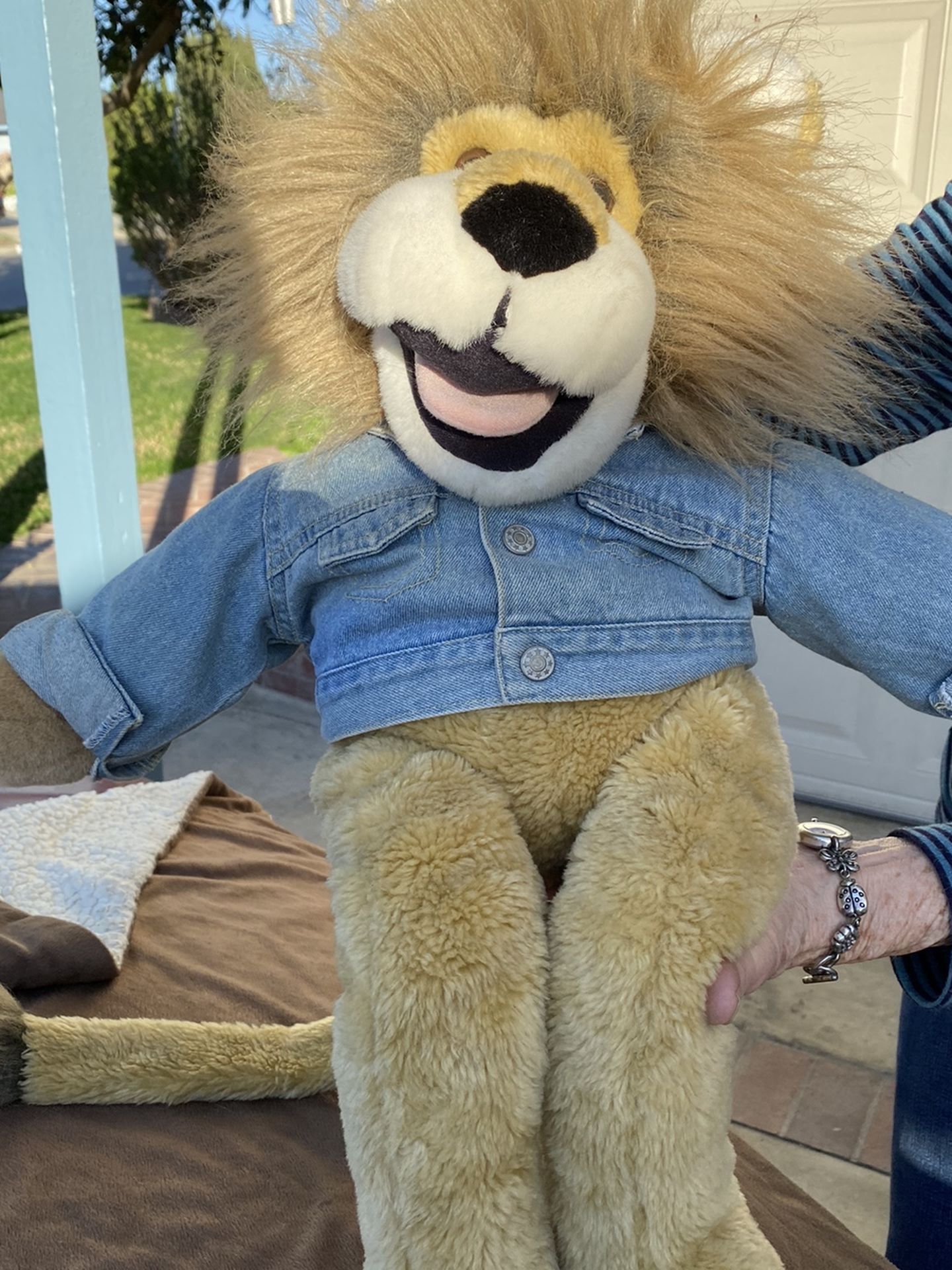 Lion stuffed animal puppet