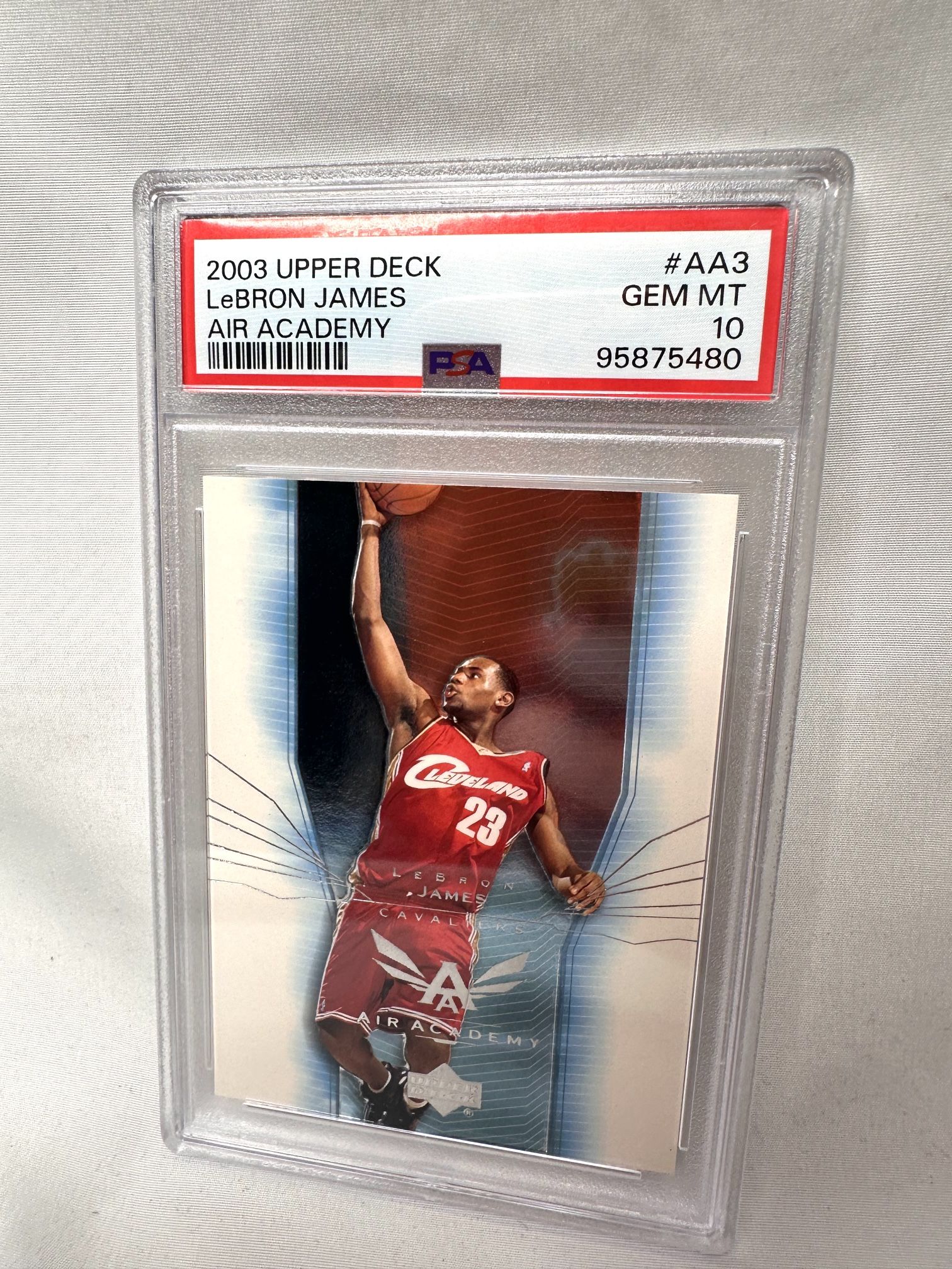 LeBron James RC PSA 10 2003 Upper Deck Air Academy Cavaliers Lakers