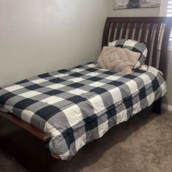 Twin XL Wood Frame Bed