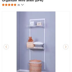 Genevieve 2 ft. Adjustable Closet Organizer Wire Shelf (2PK)