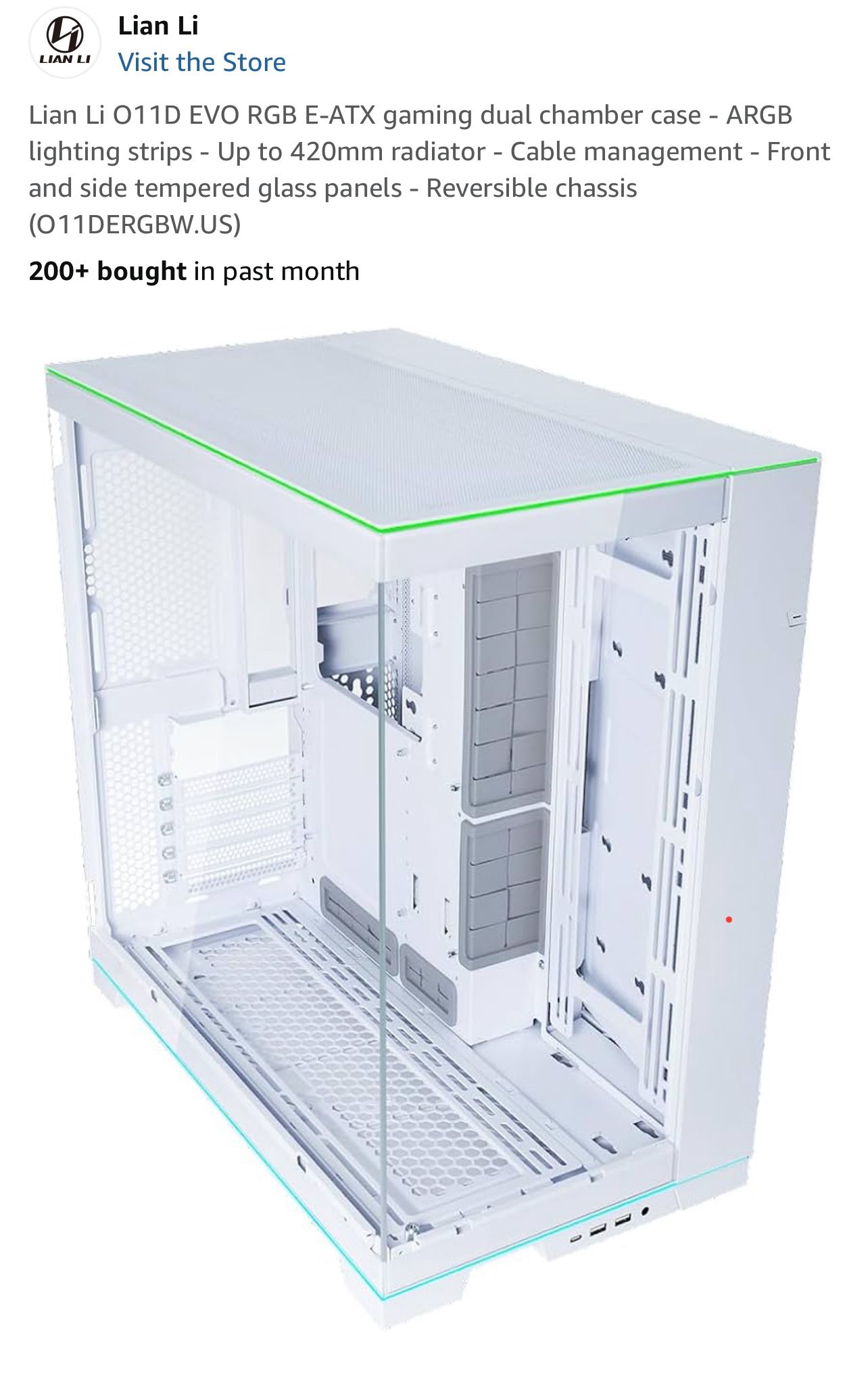 Lian Li O11D EVO RGB E-ATX gaming dual chamber case