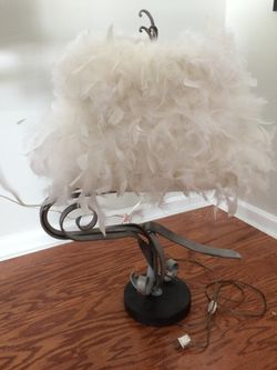 Cast iron feather table lamp reduced!
