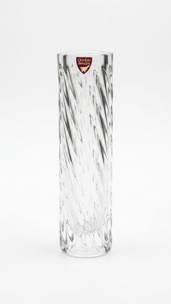 Orrefors Sweden Crystal Swirl Bud Vase