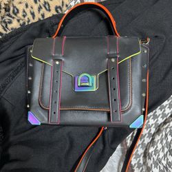 Michael Kors black leather neon, and burnt metal