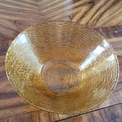 Antique Amber Glass Bowl