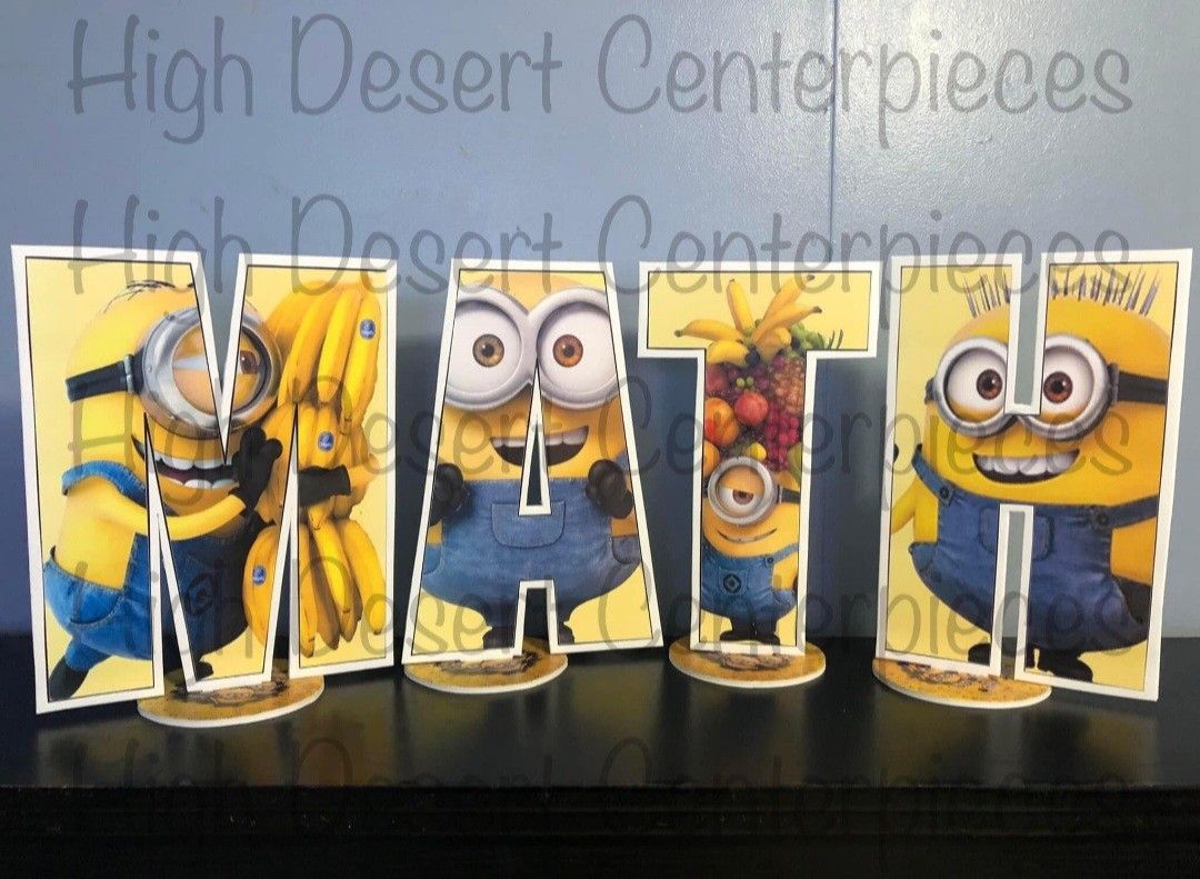 MINIONS LETTERS AND NUMBERS