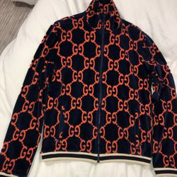 Gucci GG Chenille Cotton Blend Track Jacket