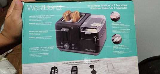 Westbend 2 slice toaster/ breakfast