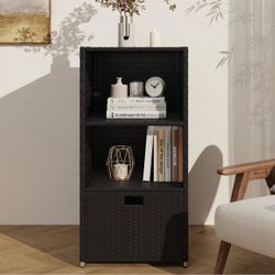 100% Brand New in box Black Storage Organizer Rattan Wicker Waterproof
