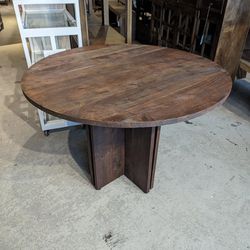 43 Inch Handcrafted Round Dining Table