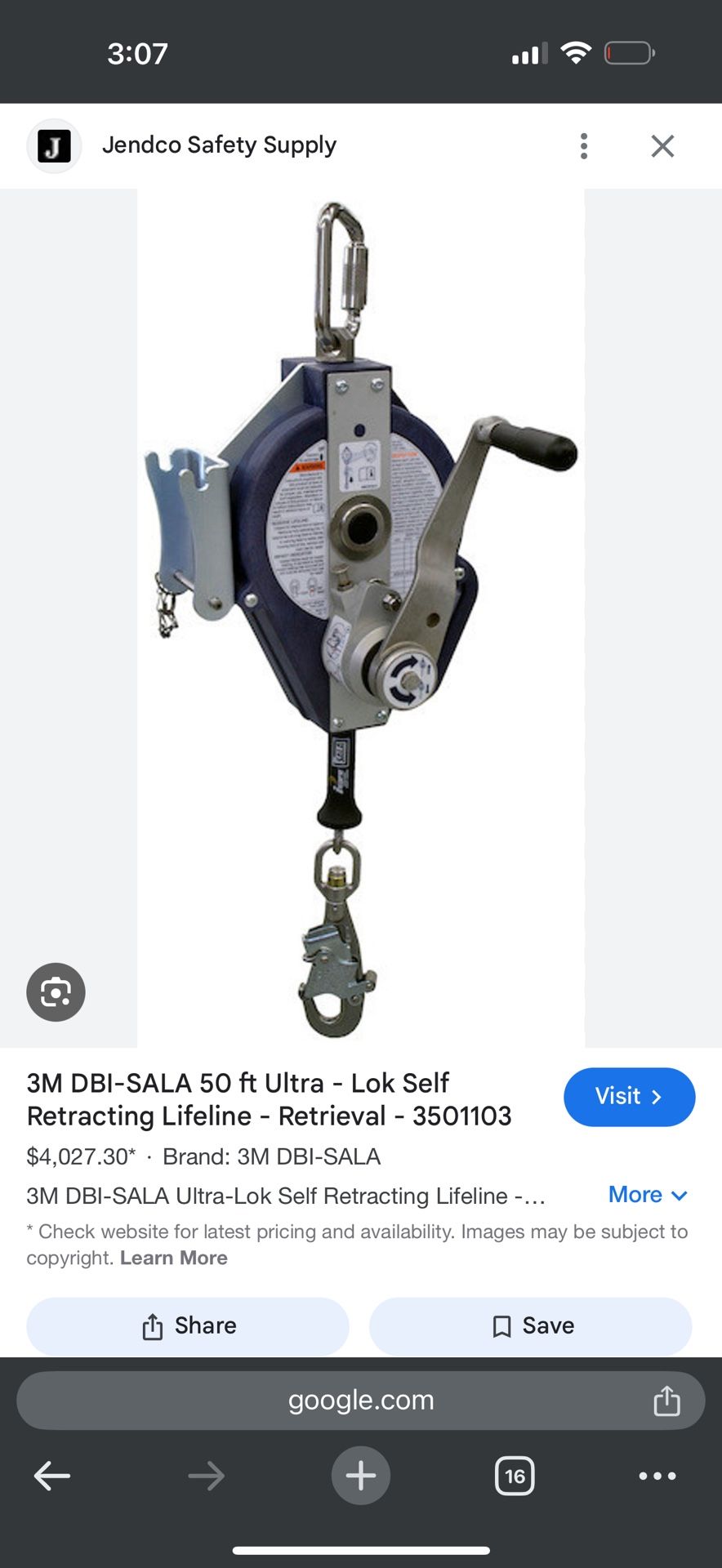 Sala 50 Ft Retractable Steel Hoist Top Of The Line