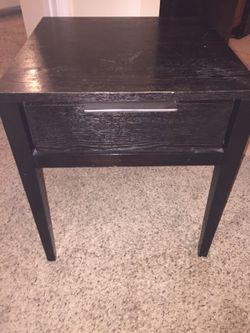 Black side table