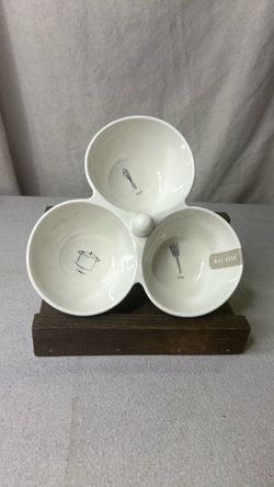 Rae Dunn Melamine Triple Snack Server