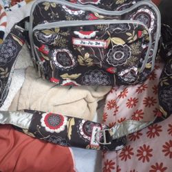 Ju-Ju-Be Floral Print Diaper Bag With Accessories 