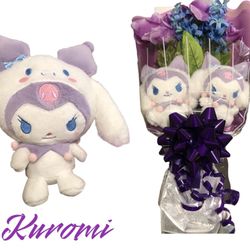 New Kuromi Flower Bouquet & Plushie Gift Set