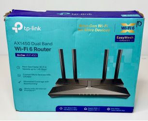 TP-Link Archer AX1450 Dual Band WiFi 6 Gigabit Wireless Router EasyMesh | New,  Open Box