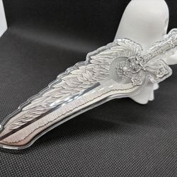 2025 South Korea Angel Sword of St. Uriel 2.5 oz .999 Silver Shaped Bar 