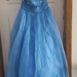 Royal BLUE sequined PROM Dress Size 6
